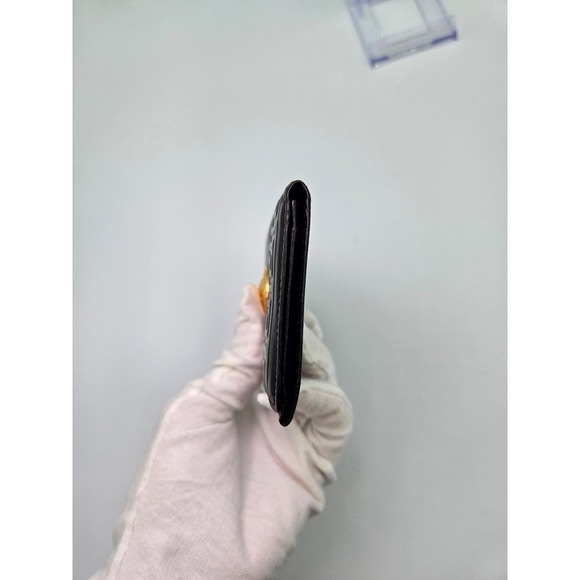 Versace Black Leather‎ Wallet Medusa Coin Logo Greek - Picture 8 of 12